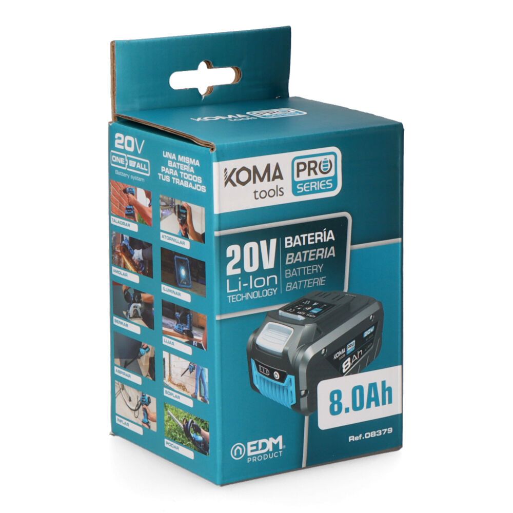BATERÍA LI-ION 20 V 8.0 Ah 12,5 x 8 x 7 cm - Imagen 2