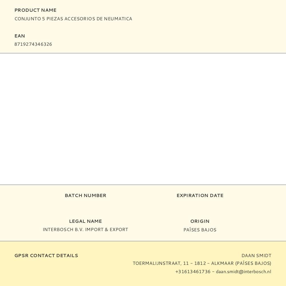 CONJUNTO 5 PIEZAS ACCESORIOS DE NEUMATICA - Imagen 2