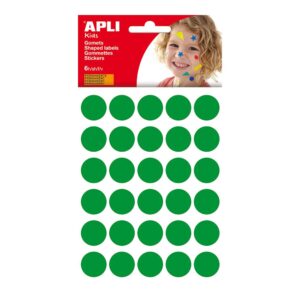 GOMETS REDONDOS COLOR VERDE MEDIDA Ø20 mm, BLISTER 180 uds