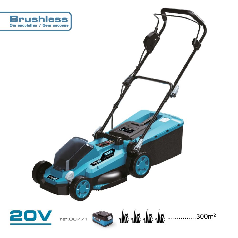CORTACÉSPED 20V SIN BATERÍA NI CARGADOR 97 x 93 cm - Imagen 2