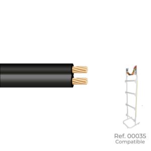 CABLE PARALELO NEGRO AUDIO 2 x 0,75 mm EURO/m (BOBINA PEQUEÑA Ø180x60mm)