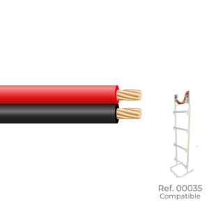 CABLE PARALELO ROJO Y NEGRO AUDIO 2 x 1,00 mm EURO/m (BOBINA PEQUEÑA Ø200x60mm)