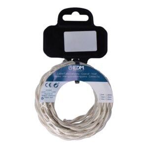 CARRETE CABLE TEXTIL TRENZADO H03VV-F 2 x 0,75 mm² ALGODÓN, 5 m