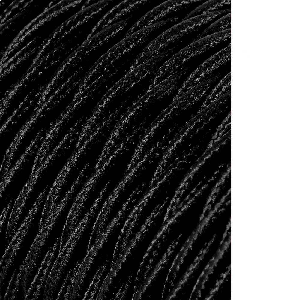 CARRETE CABLE TEXTIL TRENZADO H03VV-F 2 x 0,75 mm² NEGRO, 25 m