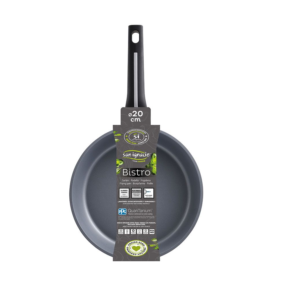 SARTÉN DE ALUMINIO FUNDIDO INDUCCIÓN BISTRO GREY Ø20 cm - Imagen 2