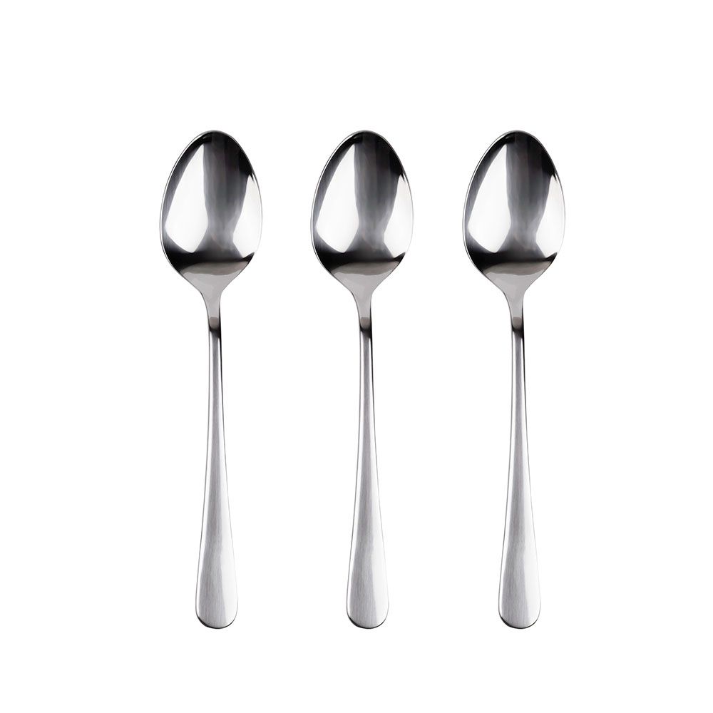 CUCHARA DE ACERO INOXIDABLE RECICLADO BRILLO NATUR 3 uds