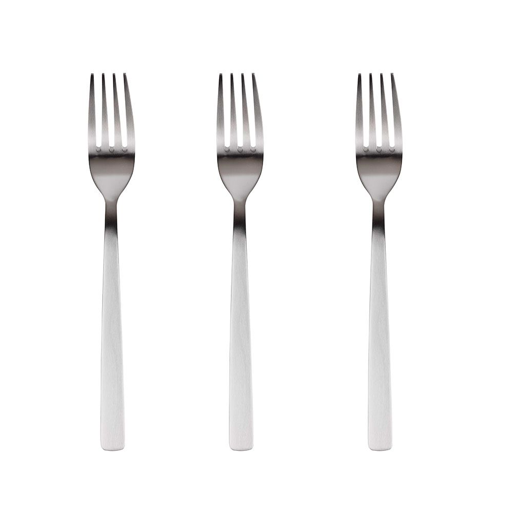 TENEDOR DE ACERO INOXIDABLE RECICLADO MATE ROOT, BLISTER 3 uds
