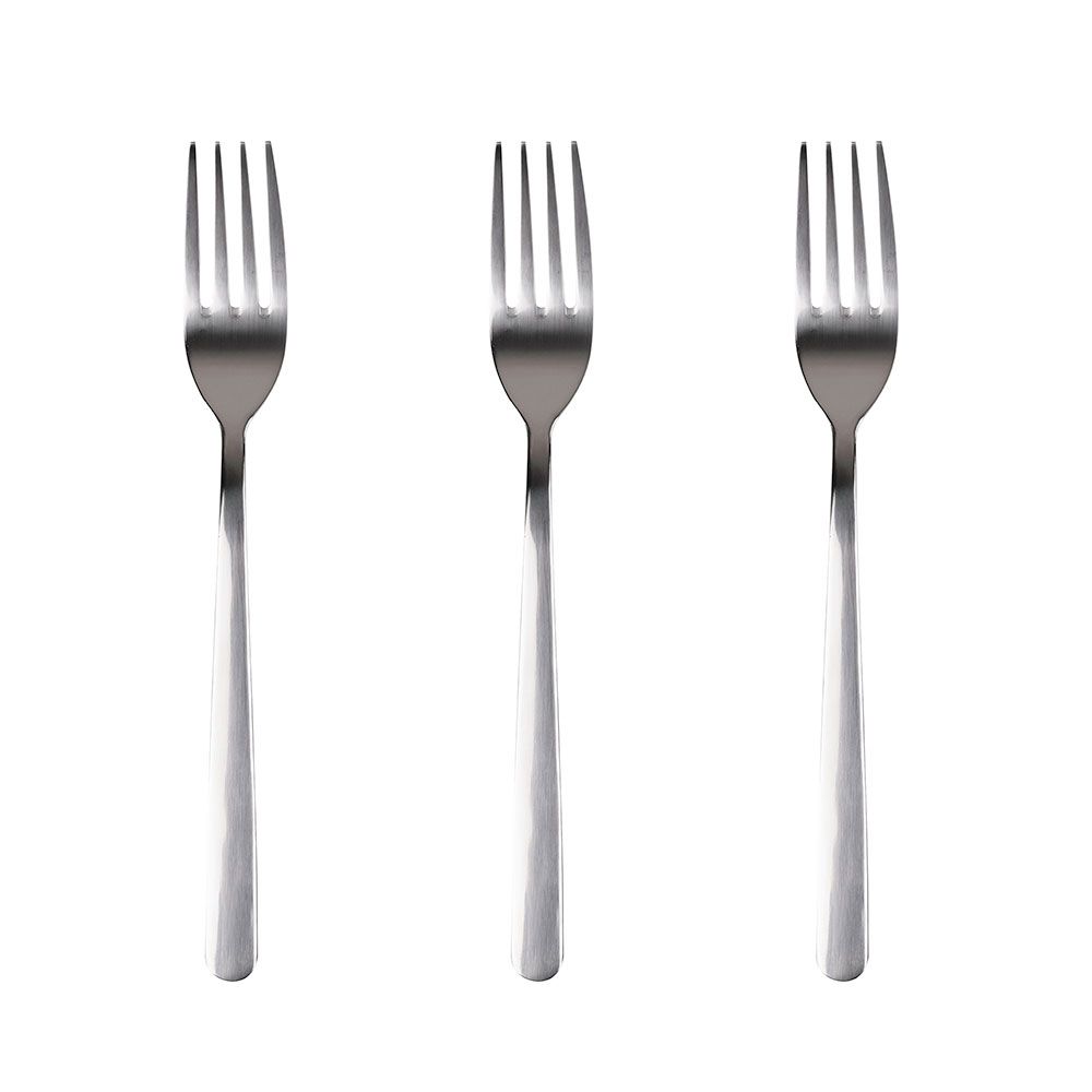 TENEDOR DE ACERO INOXIDABLE RECICLADO BRILLO EARTH, BLISTER 3 uds