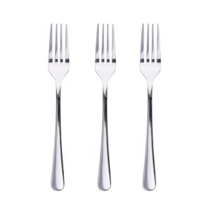 TENEDOR PARA POSTRE DE ACERO INOXIDABLE BRILLO NATUR 3 uds