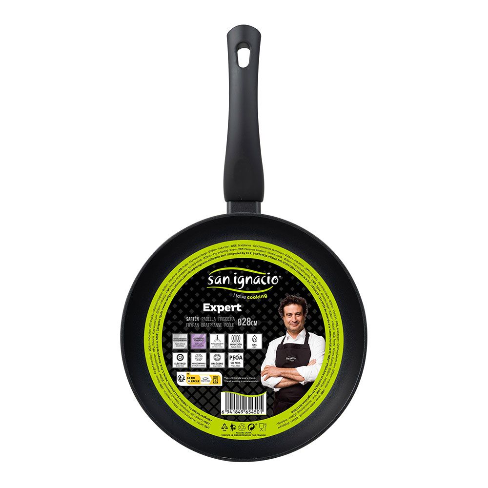 SARTÉN DE ALUMINIO FORJADO INDUCCIÓN NEGRO EXPERT Ø28 cm - Imagen 5