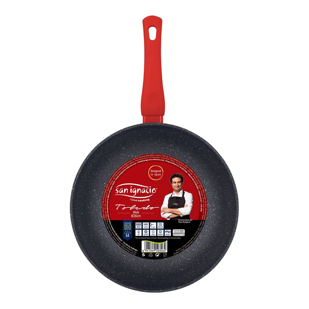 WOK ALUMINIO FORJADO INDUCCIÓN TOLEDO Ø26 cm - Imagen 2