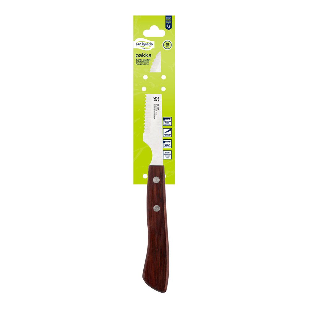 CUCHILLO CHULETERO PAKKA DE ACERO INOXIDABLE 11 cm - Imagen 2