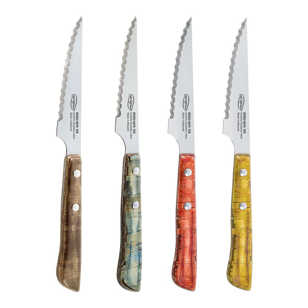 CUCHILLOS CHULETEROS EVERGREEN 4 uds
