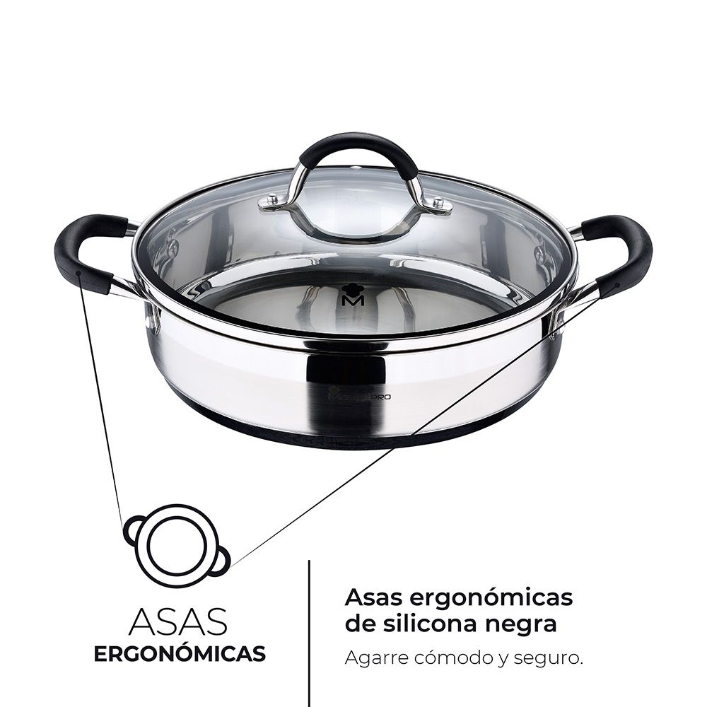 TARTERA ACERO INOXIDABLE CON TAPA FOODIES Ø28 x 7,5 cm - Imagen 2