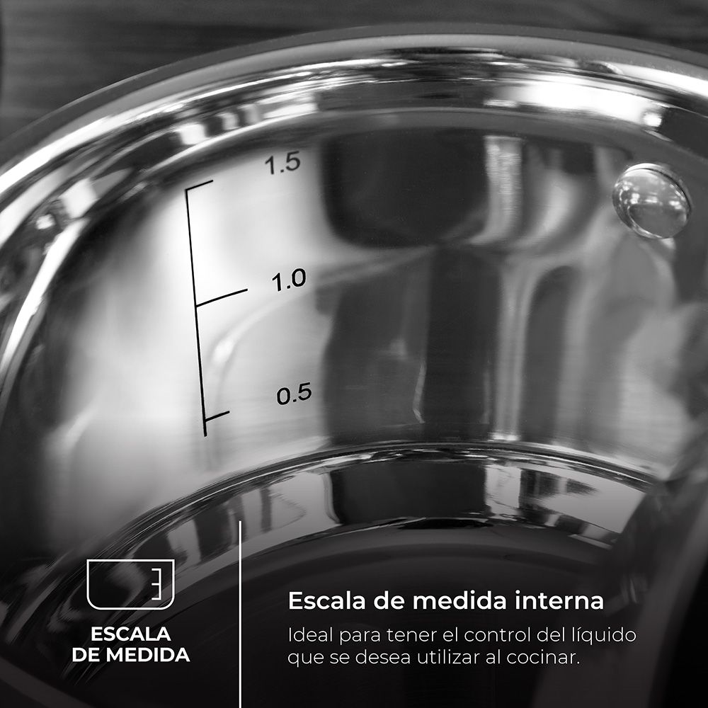 TARTERA ACERO INOXIDABLE CON TAPA FOODIES Ø28 x 7,5 cm - Imagen 3