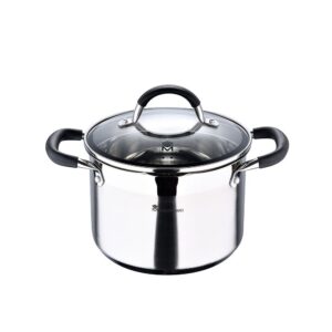OLLA 4 L DE ACERO INOXIDABLE CON TAPA FOODIES Ø20 x 14 cm