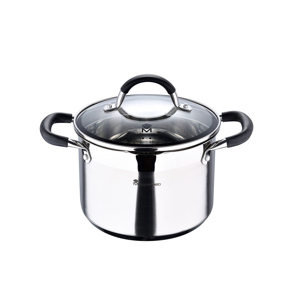 OLLA 4 L DE ACERO INOXIDABLE CON TAPA FOODIES Ø20 x 14 cm