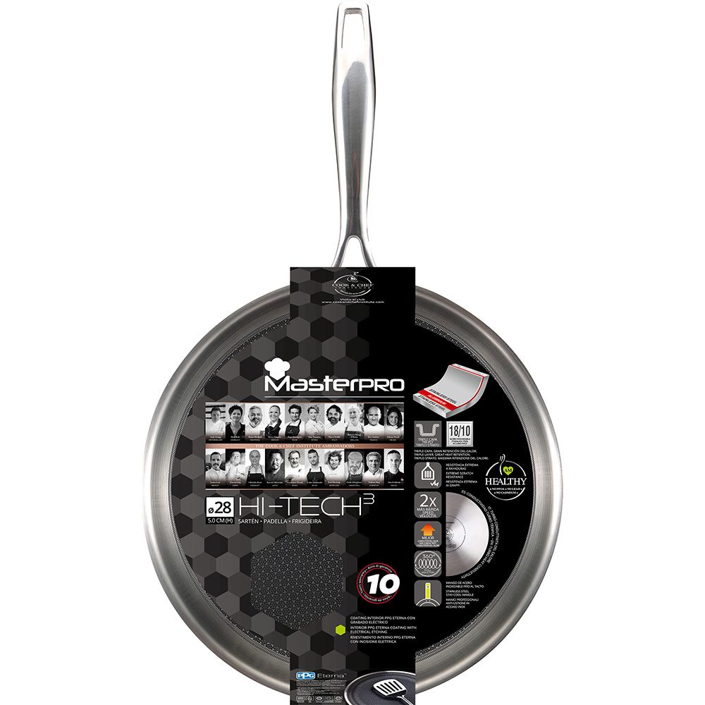 SARTÉN DE ACERO INOXIDABLE HI-TECH 3 Ø28 cm - Imagen 6