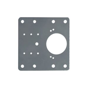PLACA REPARACIÓN BISAGRA CAZOLETA, MODELO BC14, DE ACERO INOXIDABLE CON ACABADO EN INOX, 90 x 90 mm