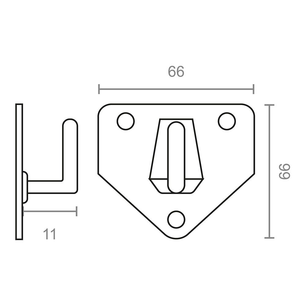 PLACA COLGADOR EXTINTOR ZINC CG14 6kgs 91242 EDM - Imagen 3
