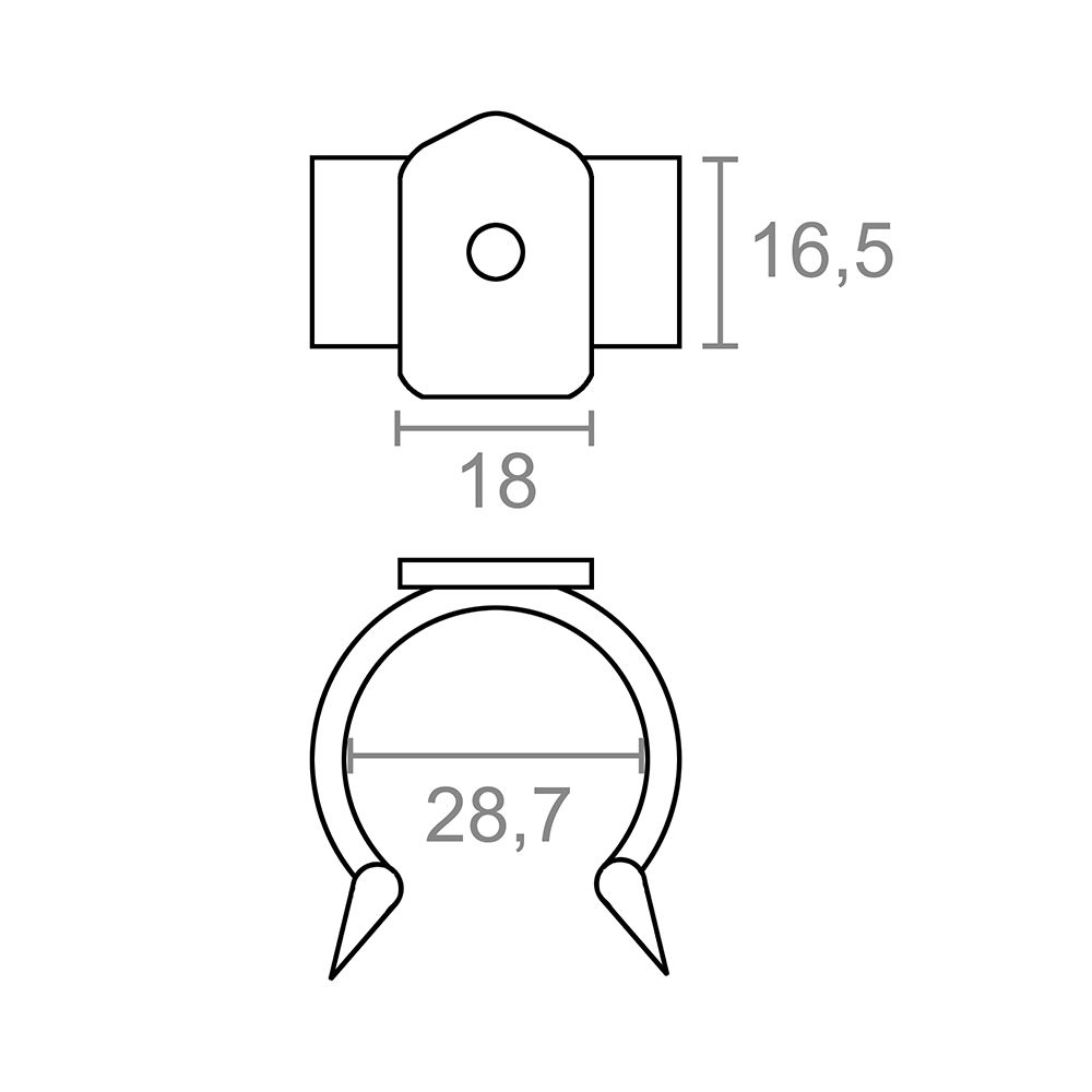 PINZA ZÓCALO MADERA/ALUMINIO, 2 uds, BLISTER - Imagen 2