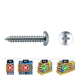 CAJA 250 unid. TORNILLO CHAPA ALOMADA PHILIPS DIN/REF 7981 4,8x50mm ZINCADO CELO