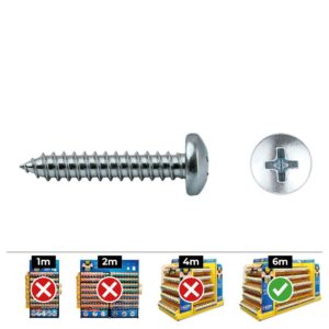 CAJA 100 unid. TORNILLO CHAPA ALOMADA PHILIPS DIN/REF 7981 4,8x70mm ZINCADO CELO