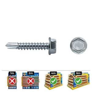 CAJA 250 unid. PUNTA BROCA HEXAGONAL DIN/REF 7504K Ø4,8x38mm ZINCADO CELO