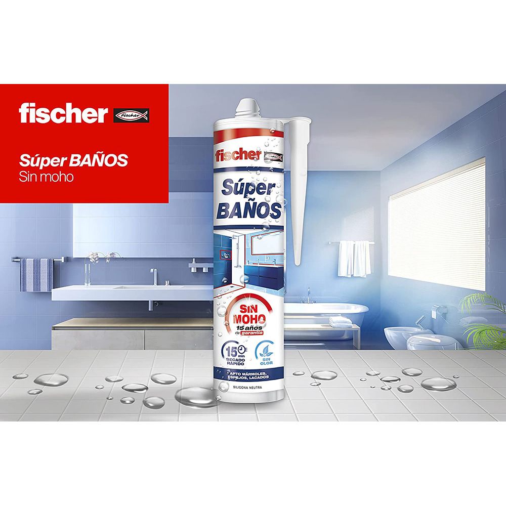 SILICONA SUPER BAÑOS SIN MOHO TRANSLUCIDA 280 ml - Imagen 2
