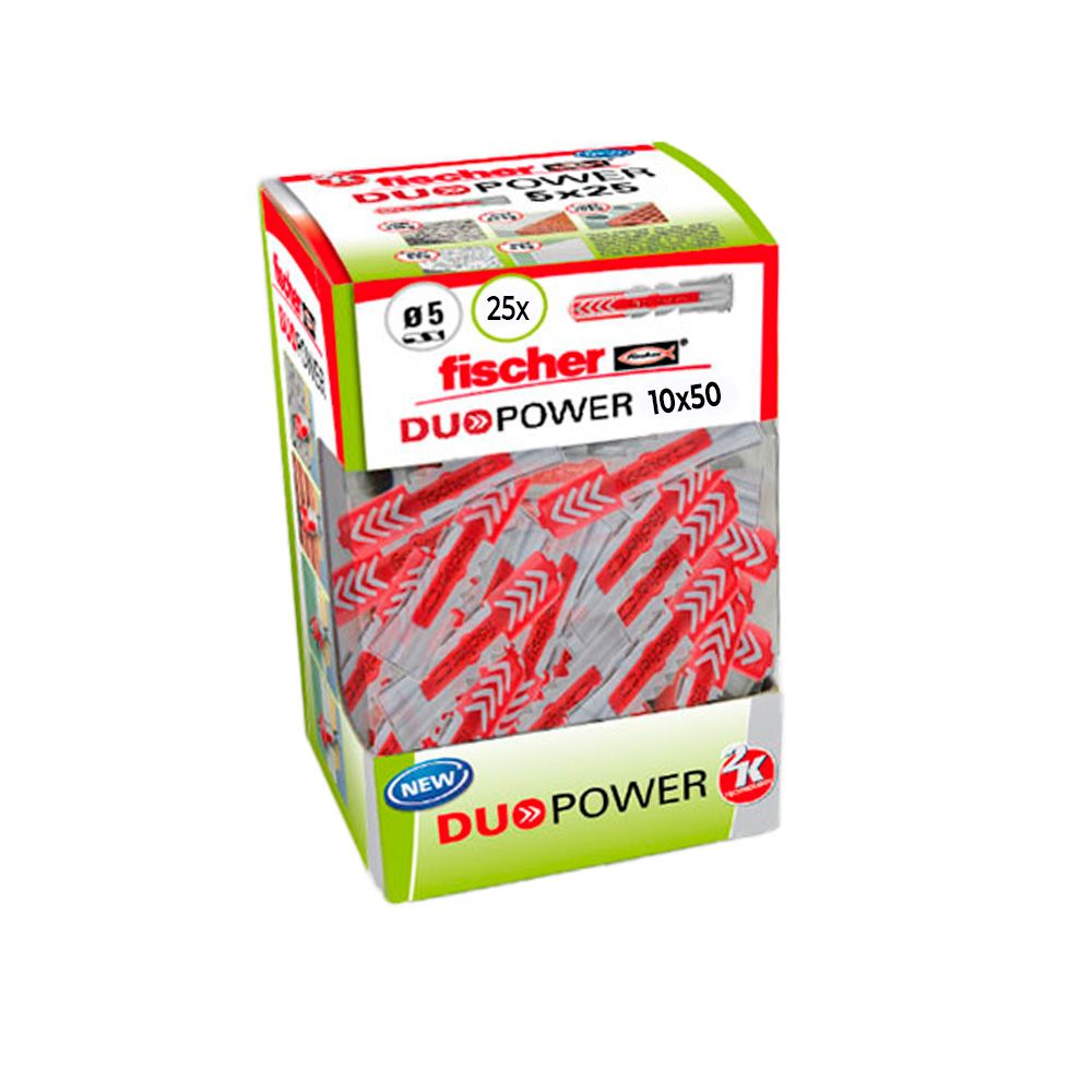 TACO DUOPOWER Ø10 x 50 mm, CAJA 25 uds