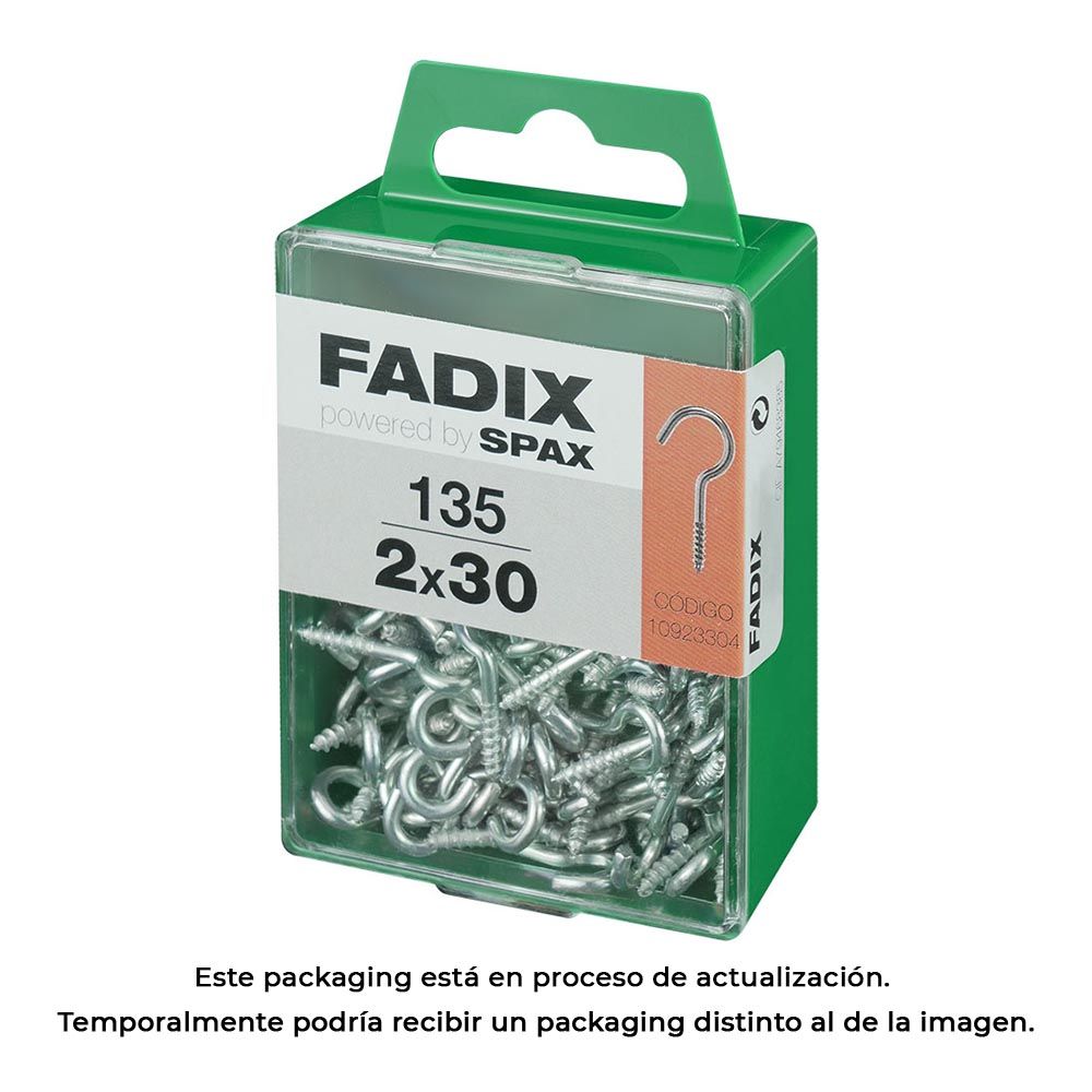 HEMBRILLA ABIERTA ZINCADO 2,0 x 30 mm, CAJA M 135 uds