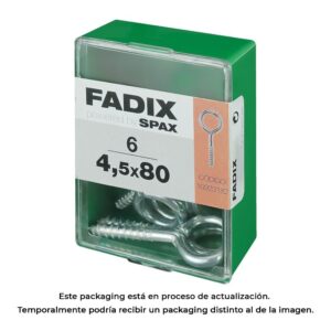 HEMBRILLA CERRADA ZINCADO 4,5 x 80 mm, CAJA M 6 uds