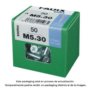 CAJA L 50 unid. TORNILLO METRICA CP M 5x30mm FADIX