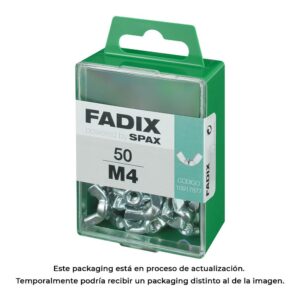 CAJA M 50 unid. TUERCA MARIPOSA CINC M 4 FADIX