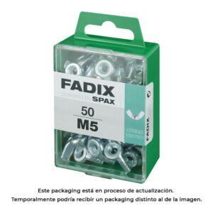 CAJA M 50 unid. TUERCA MARIPOSA CINC M 5 FADIX