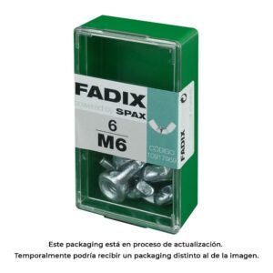 CAJA S 6 unid. TUERCA MARIPOSA CINC M 6 FADIX