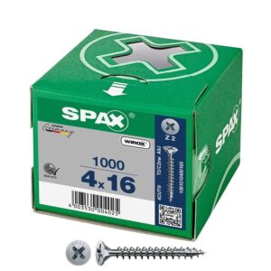 CAJA 1000 UNID. TORNILLO UNIVERSAL CABEZA PLANA WIROX 4X16MM Z2