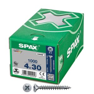 CAJA 1000 UNID. TORNILLO UNIVERSAL CABEZA PLANA WIROX 4X30MM Z2