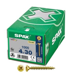 CAJA 1000 UNID. TORNILLO UNIVERSAL CABEZA PLANA YELLOX 4X30MM Z2