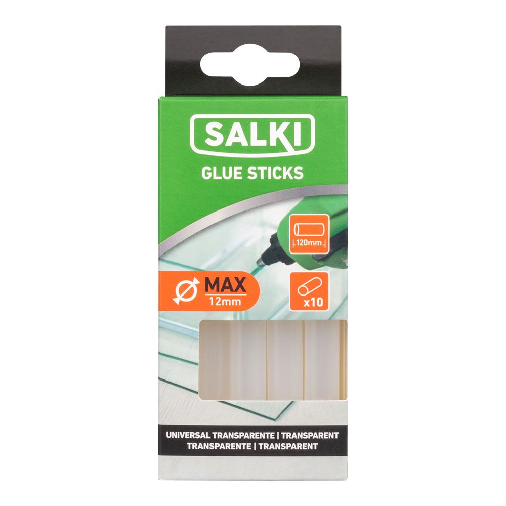BARRA DE COLA TERMOFUSIBLE PARA USO UNIVERSAL TRANSPARENTE, Ø12 x 120 mm, BLISTER 10 uds - Imagen 2