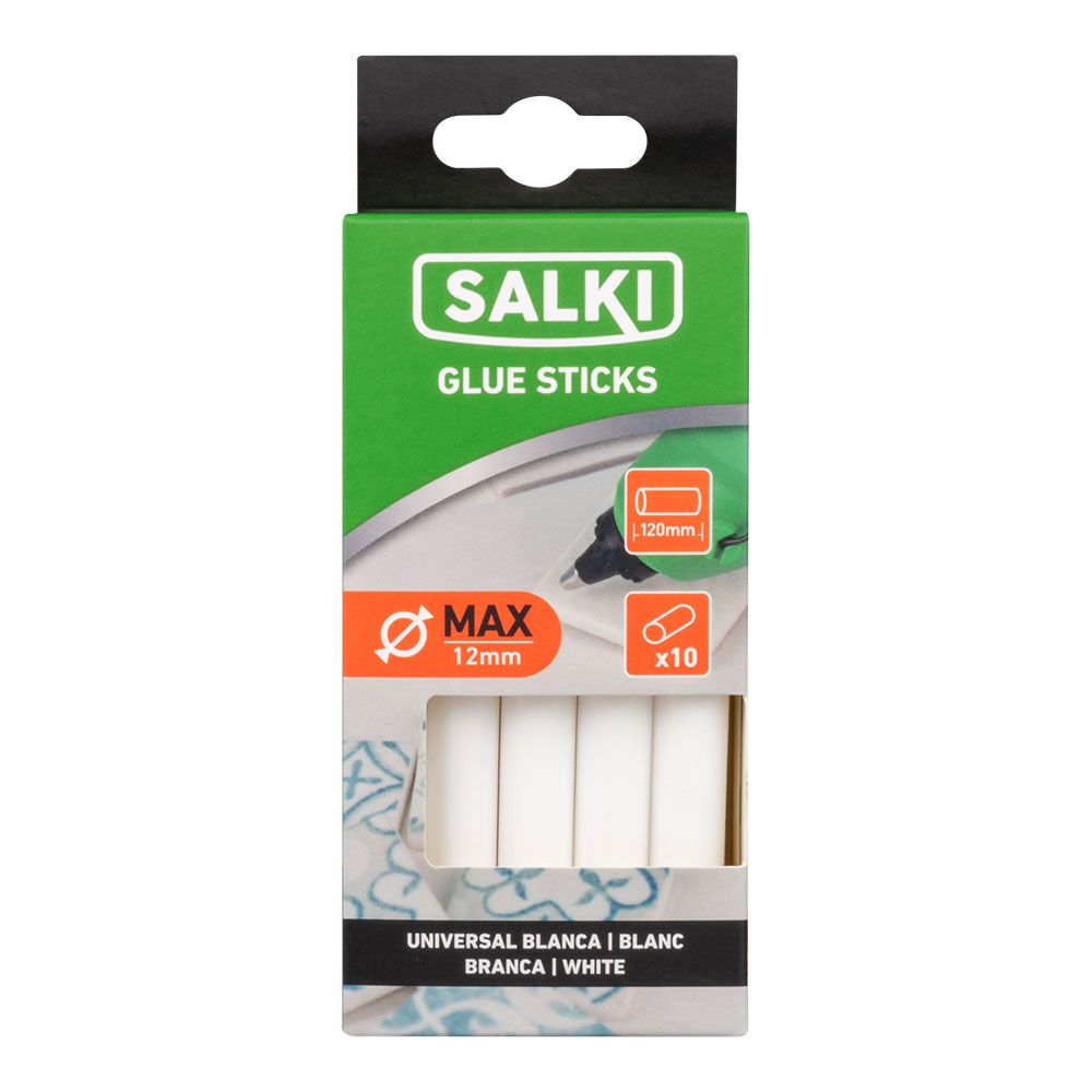 BARRA DE COLA TERMOFUSIBLE PARA USO UNIVERSAL BLANCA, Ø12 x 120 mm, BLISTER 10 uds - Imagen 2