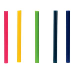 BARRA DE COLA TERMOFUSIBLE PARA DECORACIÓN CON VARIOS COLORES. Ø7 x 90 mm. BLISTER 36 uds