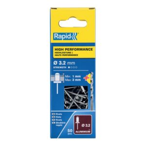 REMACHES TIPO BROCA DE ALUMINIO Ø3.2 x 6 mm. BLISTER 50 uds