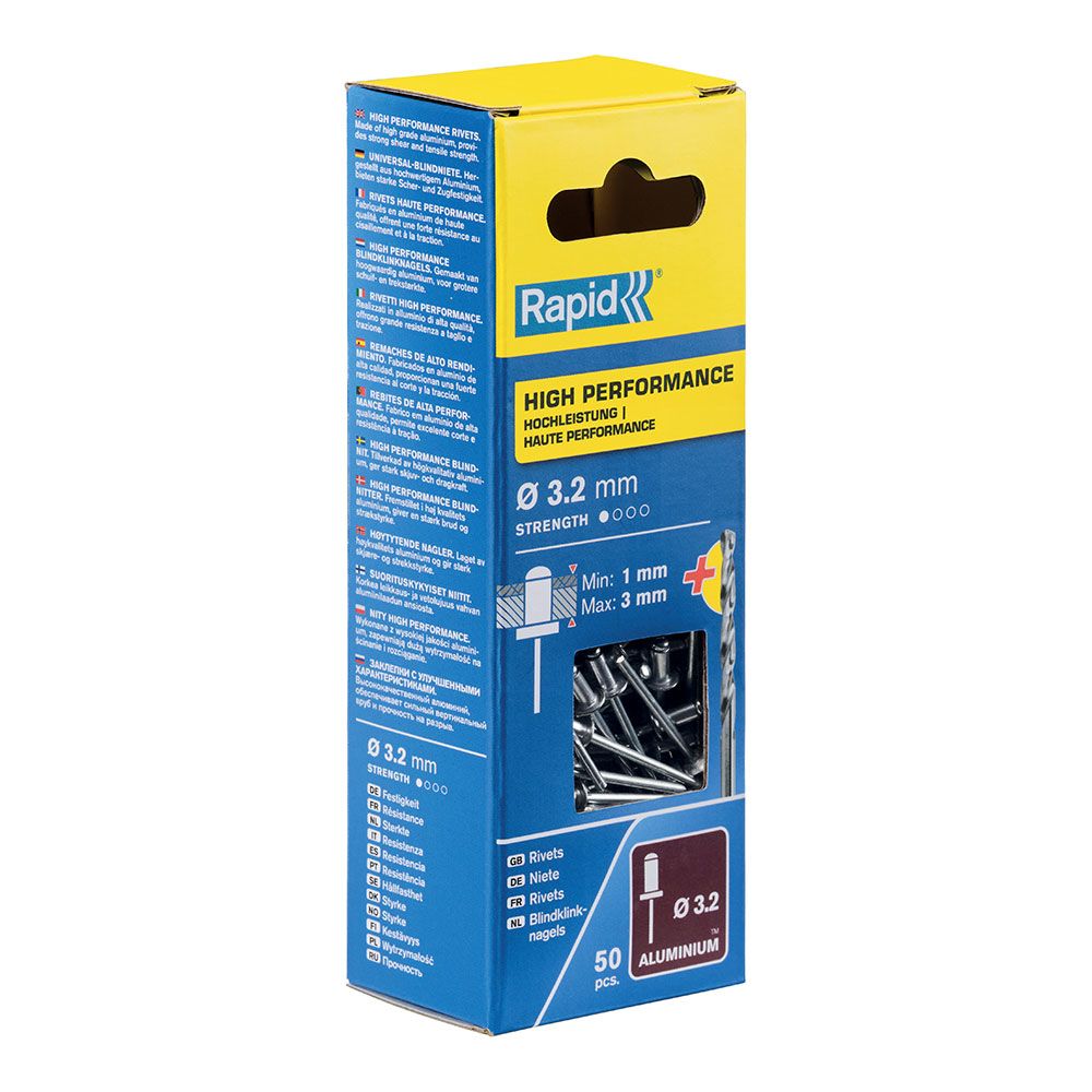 REMACHES TIPO BROCA DE ALUMINIO Ø3.2 x 6 mm. BLISTER 50 uds - Imagen 2
