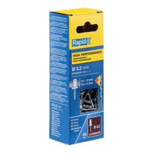 REMACHES TIPO BROCA DE ALUMINIO Ø3.2 x 8 mm. BLISTER 50 uds