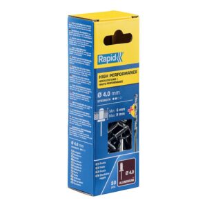 REMACHES TIPO BROCA DE ALUMINIO Ø4 x 12 mm. BLISTER 50 uds