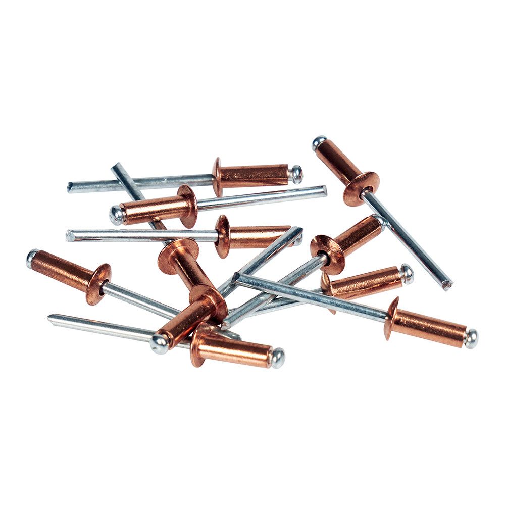REMACHES DE ALUMINIO COBREADO Ø4,8 x 12 mm, BLISTER 50 uds - Imagen 2