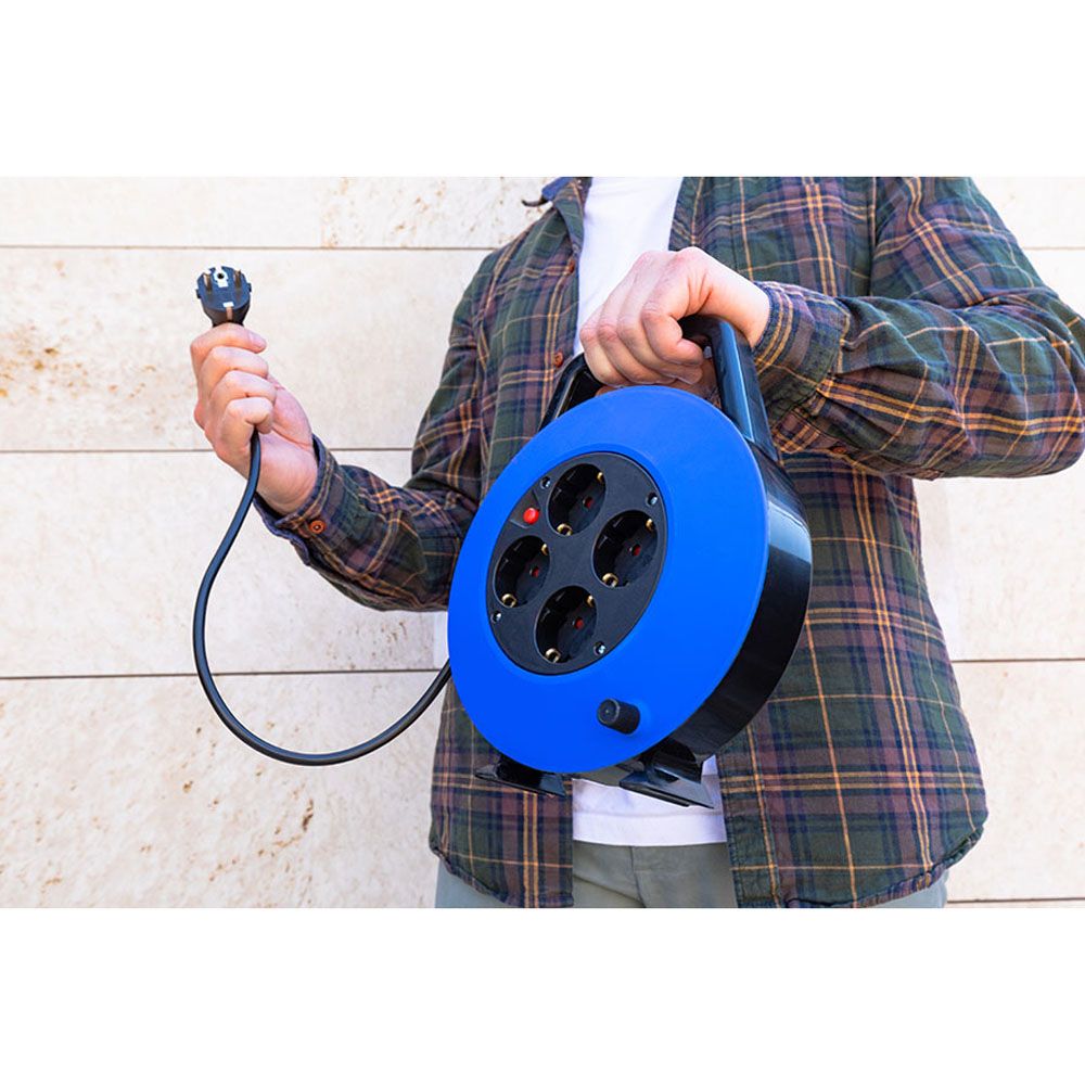 ENROLLACABLES 10 m 3 G 1,00 mm² 4 TOMAS BIPOLARES CON T/TL HOGAR CON PROTECTOR TERMICO - Imagen 4