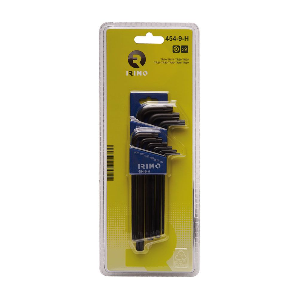 LLAVES ACODADAS PAVONADAS TORX® INVIOLABLES T10 - T50 454 - 9 - H, JUEGO DE 9 PIEZAS - Imagen 2