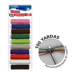 BOLSA 10 BOBINAS HILO 100 YDS. HIDALGO